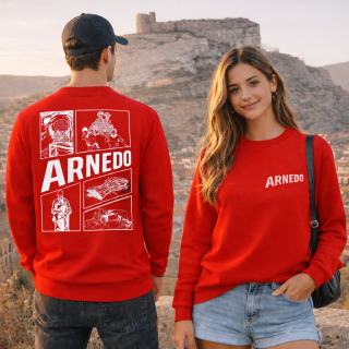 Sudadera Fiestas Arnedo sin Capucha Roja | Siente Tu Pueblo