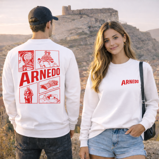Sudadera sin capcucha blanca - Fiestas de Arnedo