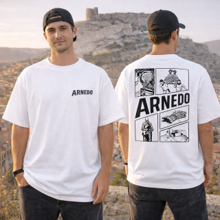 Camiseta OVERSIZE Fiestas Arnedo Blanca Premium | Siente Tu Pueblo