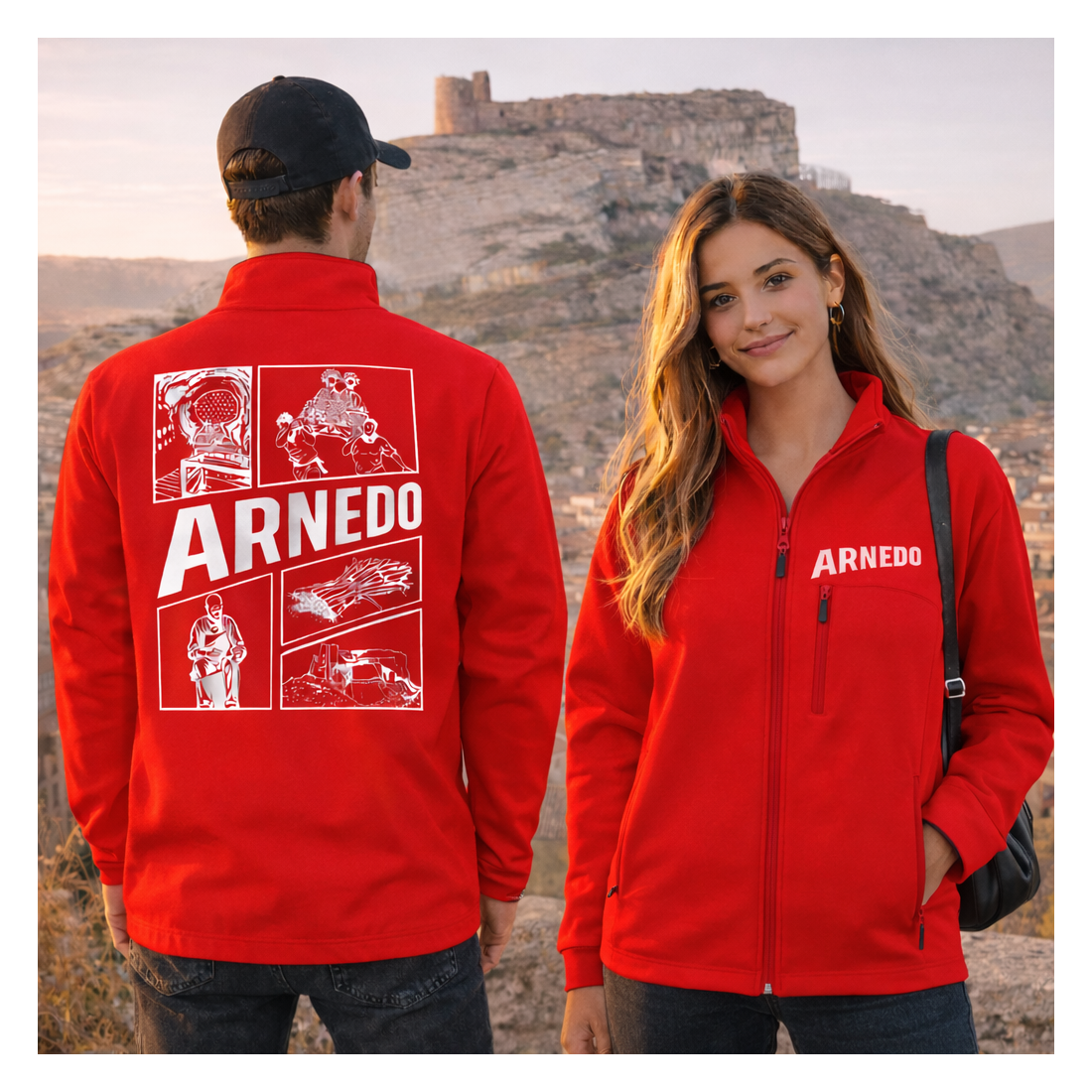 Cortavientos Softshell Rojo arnedo