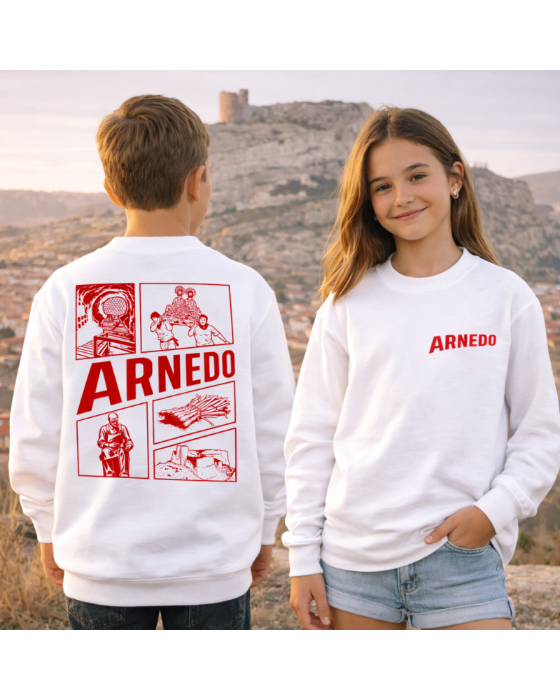 Sudadera blanca Arnedo Infantil | Ropa de Fiestas para Niños