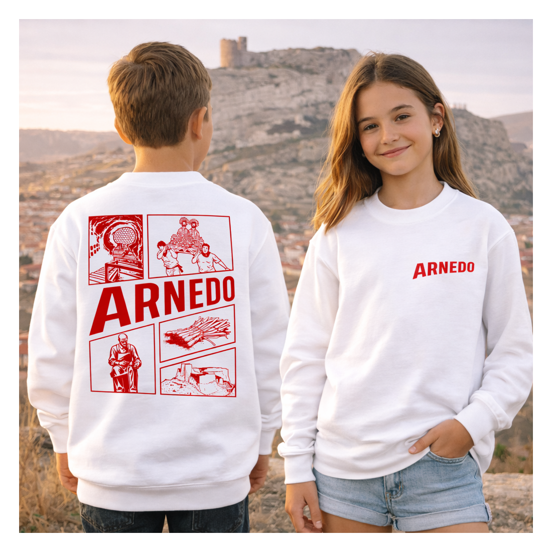 Sudadera blanca Arnedo Infantil | Ropa de Fiestas para Niños