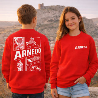 Sudadera Arnedo Infantil Roja | Ropa de Fiestas para Niños