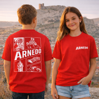 Camiseta Fiestas Arnedo Infantil Roja Premium | Siente Tu Pueblo