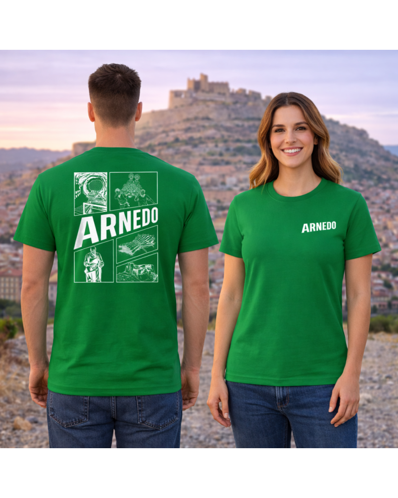 Camiseta Fiestas Arnedo Verde Premium | Siente Tu Pueblo