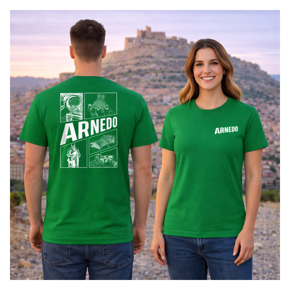 Camiseta Fiestas Arnedo Verde Premium | Siente Tu Pueblo