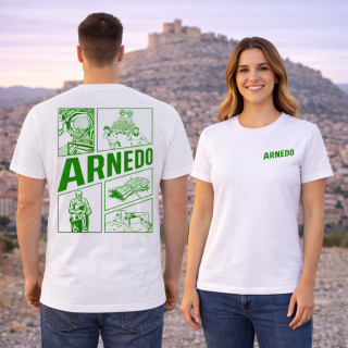 Camiseta Fiestas Arnedo Blanco Verde Premium | Siente Tu Pueblo