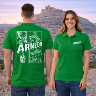 Polo de AlgodónVerde Piqué - Arnedo "Siente tu Pueblo" | Calidad y Tradición